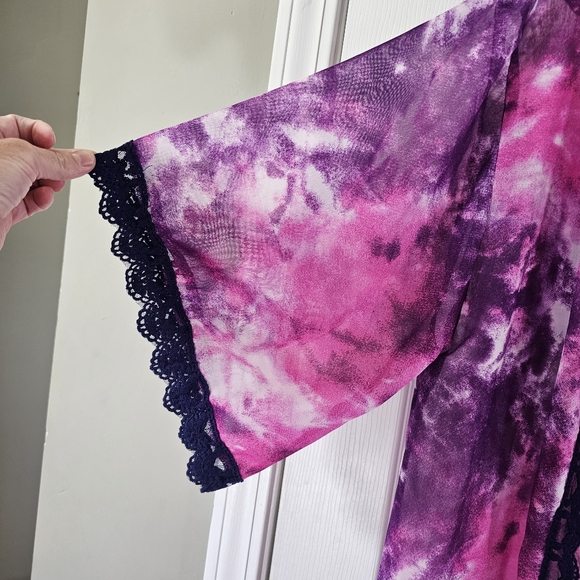 LuLaRoe Multi Color Semi-sheer Duster Size Small - Picture 4 of 10